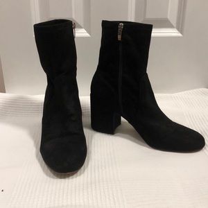 Women’s black heeled booties